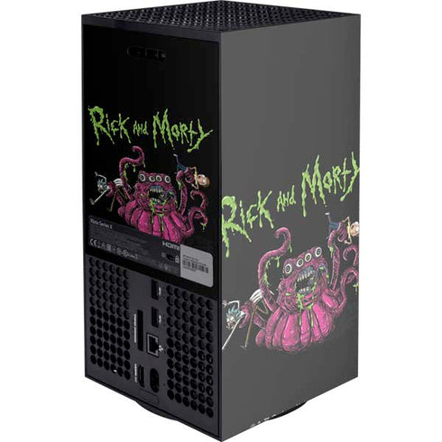 Adult Swim Rick and Morty Tentacle Attack XBox Series X Digital Edition Console Skin